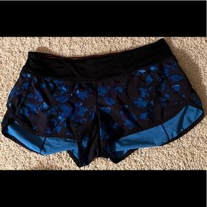 lululemon black and blue shorts